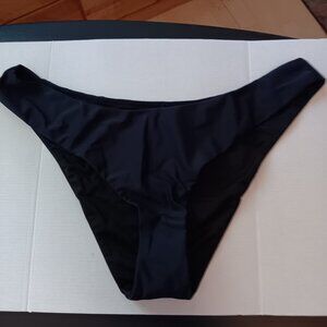 J Crew Women's Bikini Bottom Large Navy Curved Waist Cheeky NWT BC125